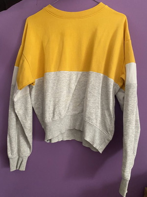 H&M blouse like new, size S, yellow and silver