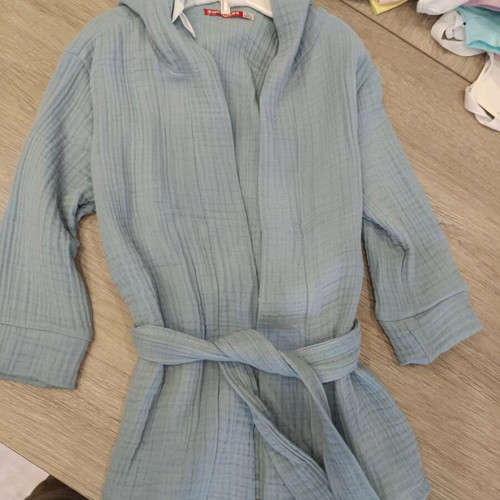 Energiers No 4 Cotton Blue Bathrobe New