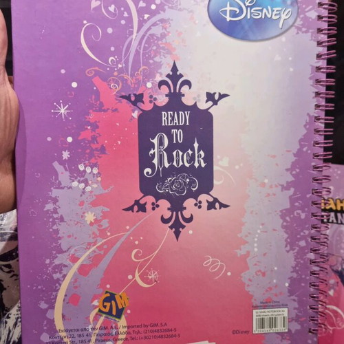 Set of 5 A4 Notebooks Hanna Montana and Bloc Party like new