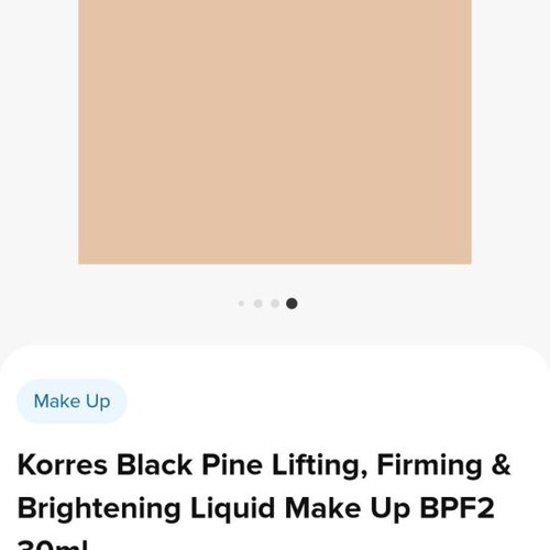 Korres liquid make-up used with firming and brightening effect