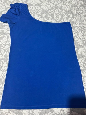 Μπλούζα μπλε ρουά με έναν ώμο like new, μεγέθη S-M