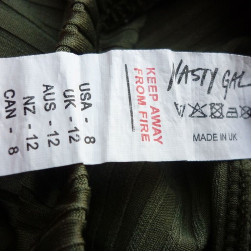 Nasty Gal Casual Pants used, khaki green, size M