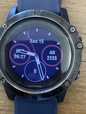 Garmin Fenix 5X Sapphire GPS ρολόι μεταχειρισμένο με 3 λουράκια σιλικόνης και κουτί