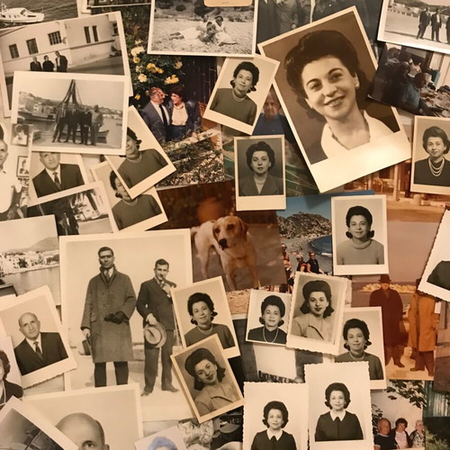 Set of old photos used