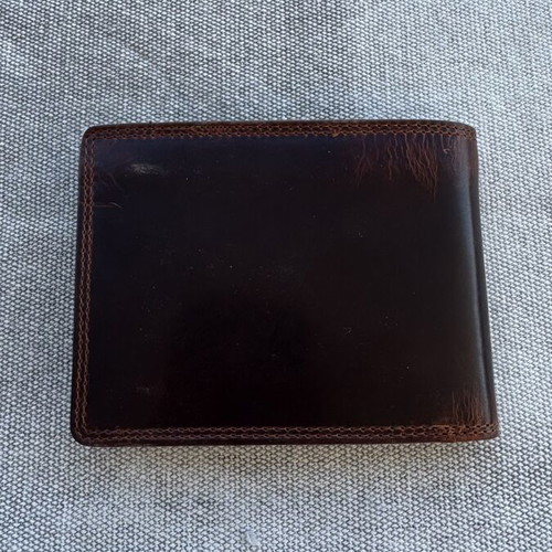 Men's Wallet new, genuine leather, brown, 6 card slots
