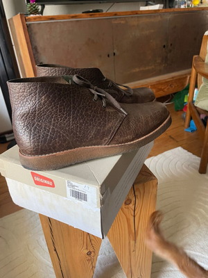 Clarks Desert Glory boots used, size 43, brown/khaki