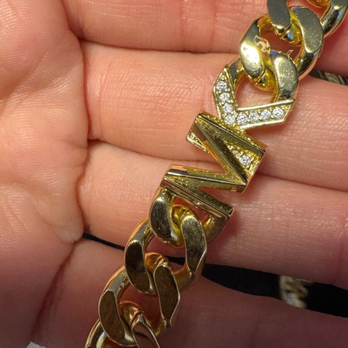 Michael Kors necklace new, gold plated with zircon