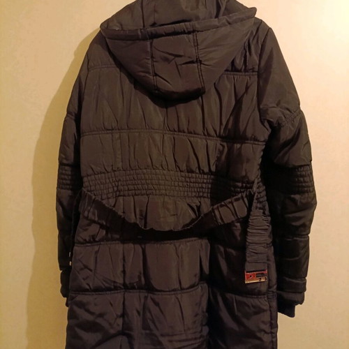 Miss Right black jacket like new, large with detachable hood