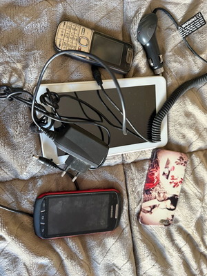 Electronic items used, 2 mobile phones and accessories