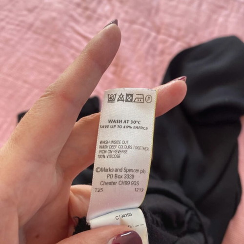 Marks & Spencer black one-piece jumpsuit like new, 100% viscose, size L