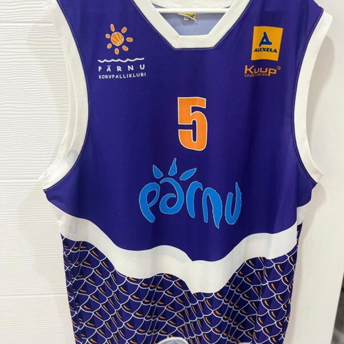 BC Parnu Basketball Estonia Jersey #5 Size XLarge used