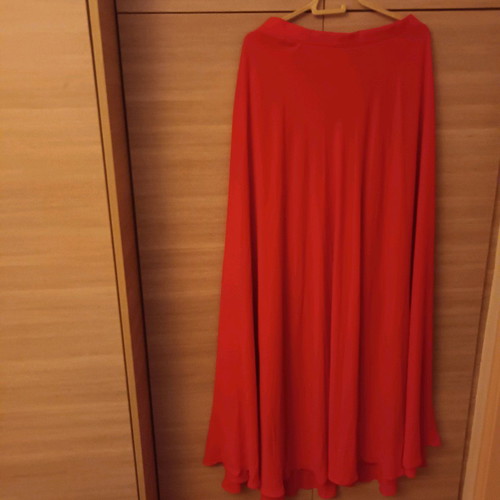 Abiye set new No50 coral with fitted skirt and embroidered blouse