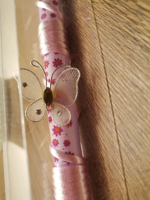 Easter candle with butterflies