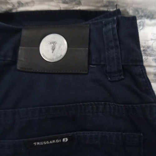 Trussardi men's pants used, dark blue, size 32
