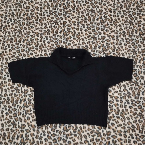 Kraftwork Crop Pullover like new, black, size S