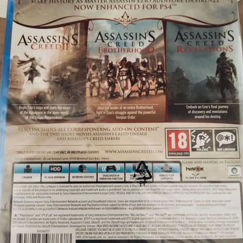 Assassin's Creed The Ezio Collection PS4 sealed