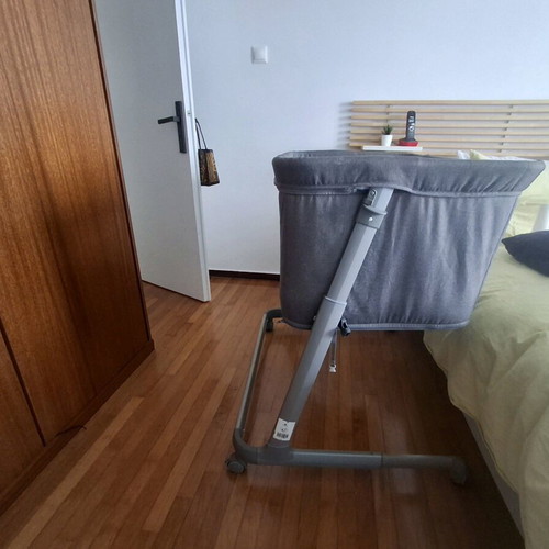 Baby cot with wheels refurbished, gift 4 sheets NEF-NEF