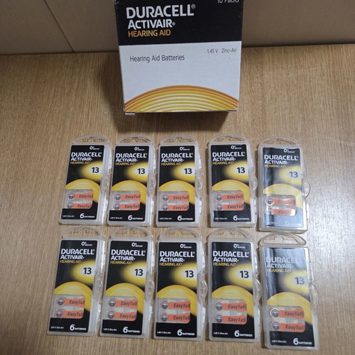 Duracell Hearing Aid Batteries DA13 1.45 V New Pack of 60