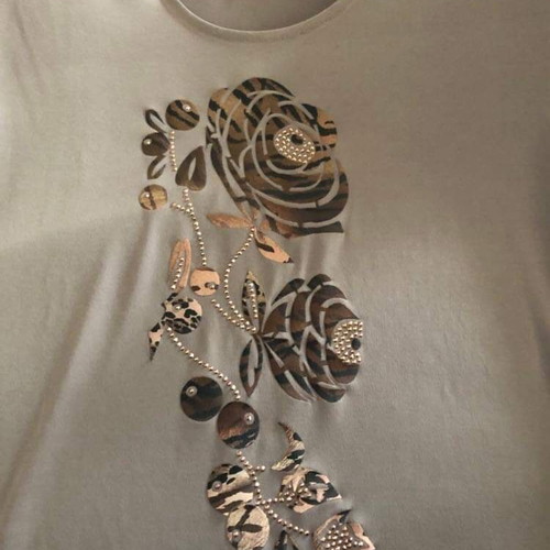 Long-sleeve elastic blouse like new, chocolate color