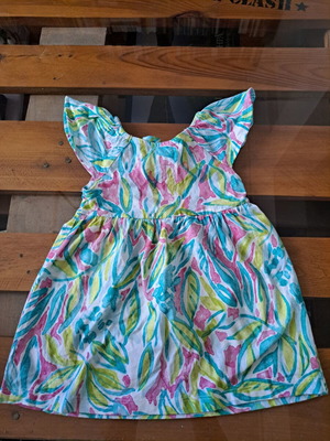 Benetton baby dress 12/18 months like new, cotton with cute back