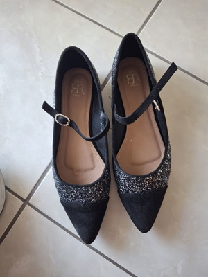 Ballerina shoes like new, size 40, black