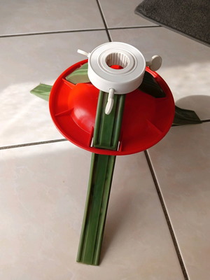Plastic Christmas tree base used