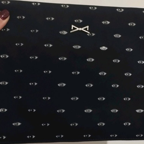Achilleas Accessories clutch bag like new, dark blue with eye pattern