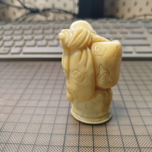 Happy Bhudda resin figurine used, 8 cm height