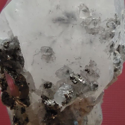 Polydidymos Quartz Crystal in Handmade Antique Wooden Base