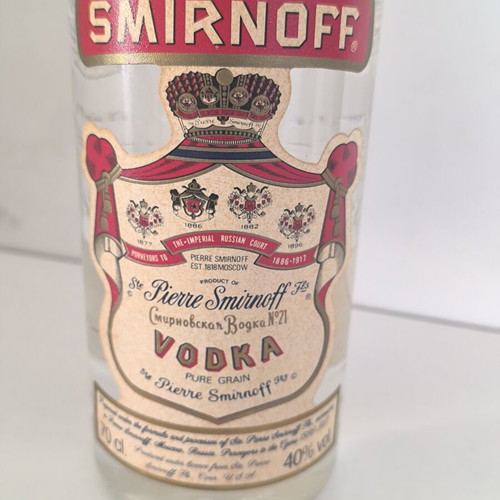 Smirnoff Red Label Vodka vintage, used, 70cl 40% alcohol