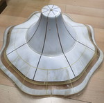 Ceiling light lampshade used, plastic 45x20cm