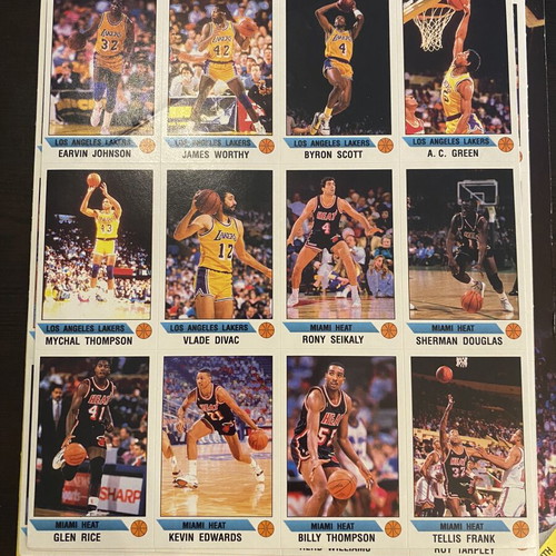 Panini NBA 1990-91 sticker album with complete set