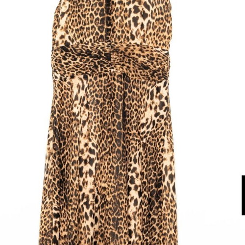 Wallis Midi Leopard Dress Sleeveless New with Waist Tie and Ruffles