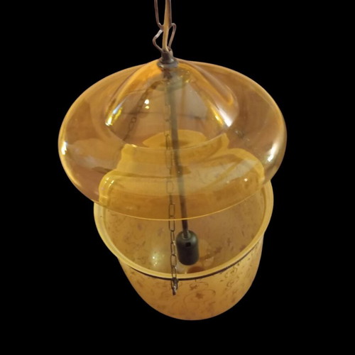 Fusing glass candle-type pendant light new