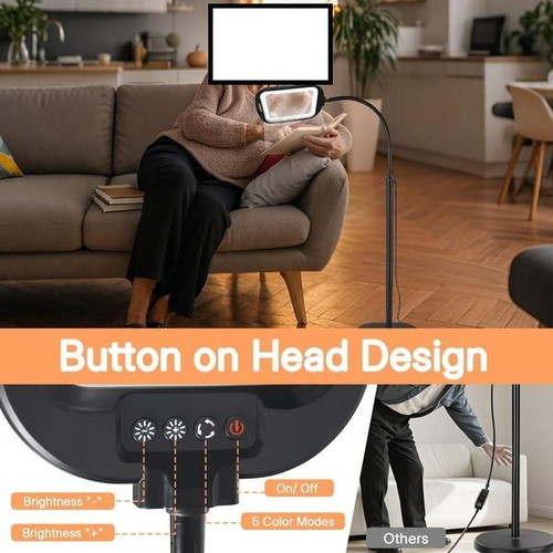 Gaborish 3-in-1 magnifying lamp 10x/30x with 60 LED and stand