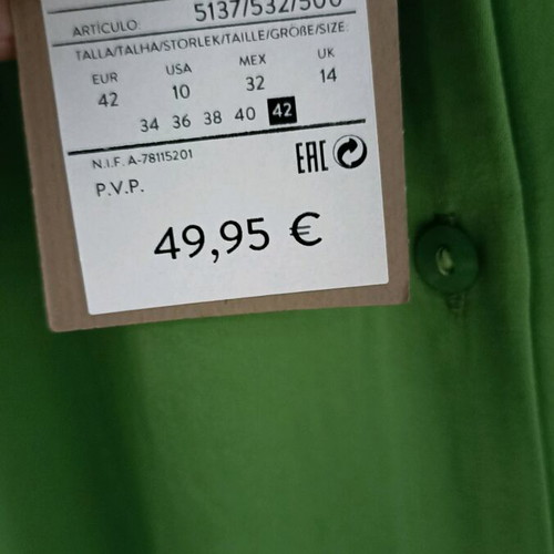 Massimo Dutti shirt new viscose green size 42