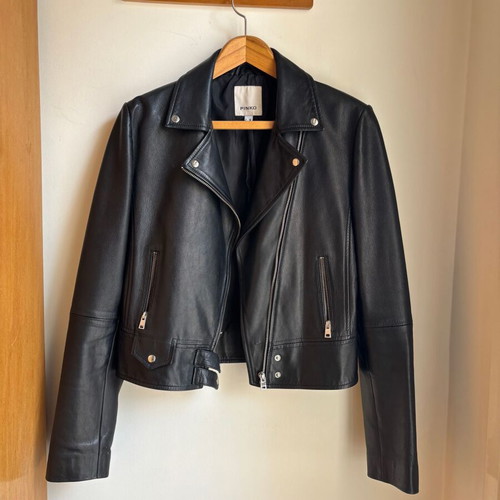 Pinko Leather Jacket like new, 100% Genuine Nappa Leather Black