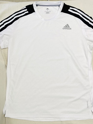 Adidas Running Primegreen T-shirt Large μεταχειρισμένο, λευκό-μαύρο