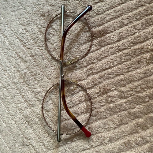 Round glasses like new, silver