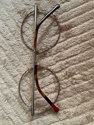 Round glasses like new, silver
