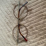 Round glasses like new, silver