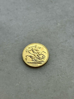 Μισό λιρο Εδουάρδος επιχρυσωμένο 1902 καινούργιο