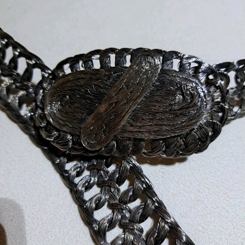 Hand made wire woven flexible belt, length 100 cm