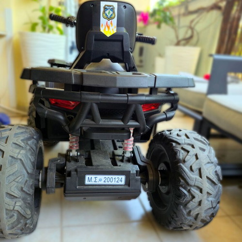Electric 24V Kids Quad Bike with Greek Police Stickers
