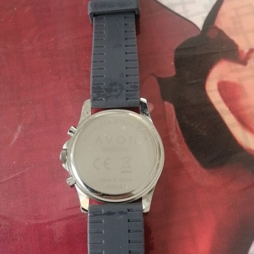 Avon watch with silicone strap new, unisex, stainless steel