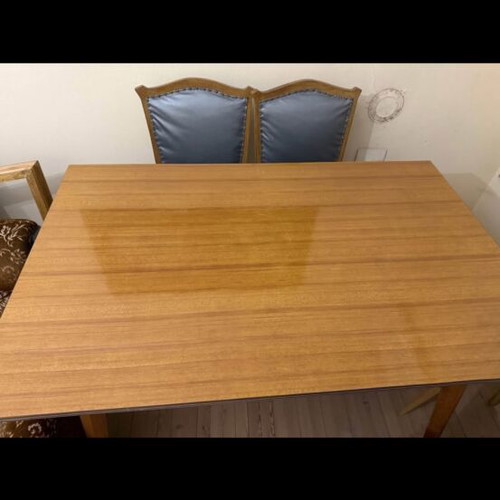 Dining table with extension used