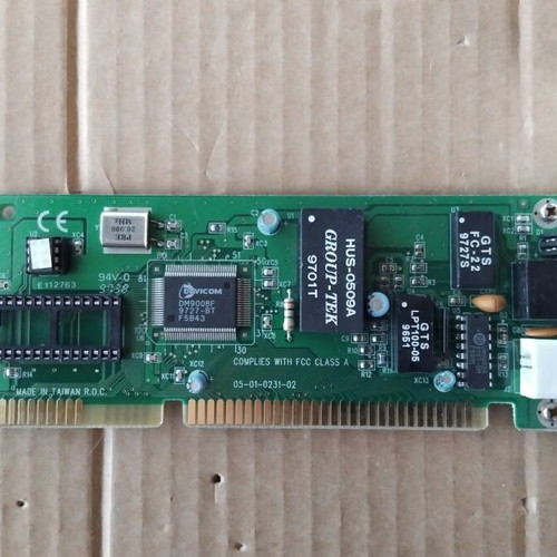 Davicom 05-01-0231-02 16-bit ISA Network Adapter Card like new