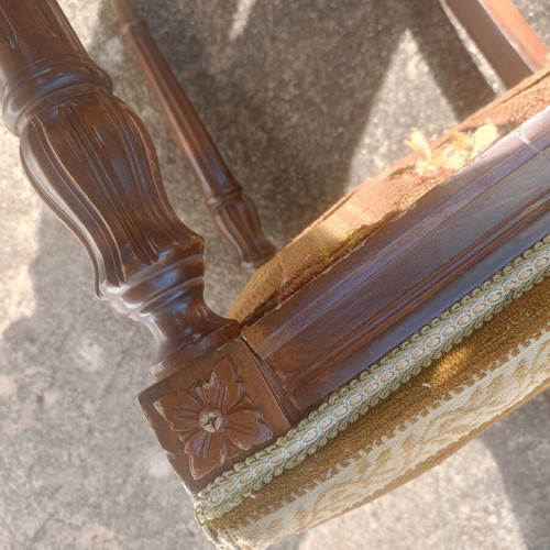 Vintage antique chair with front leg issue