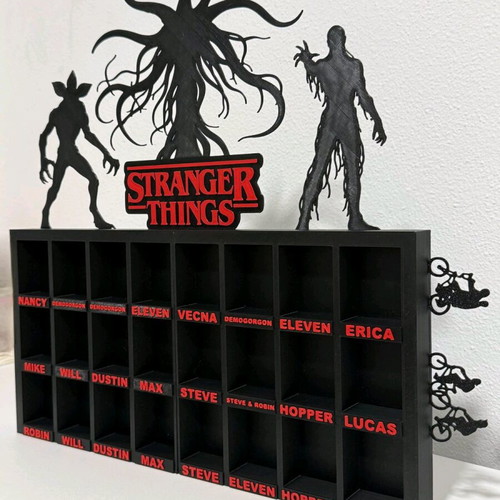 Stranger Things Display Case for Funko and Kinder Joy Figures like new, 24 slots