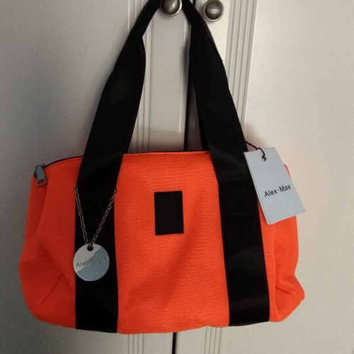 Alex Max handbag new, orange with black details